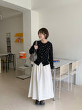 Bending Dot Round Cardigan