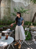 Our Washing Cropped Denim Shirt