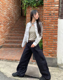 [MADE] Rude Raw Denim Stitch Balloon Fit Wide Long Pants