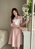 Chloe Tweed Chiffon Tie One Piece