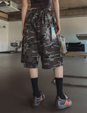 Military Snap Wide Bermuda Pants