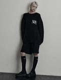 [mnem] chain embroidery knit