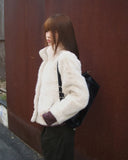 Sea Eyelet Leather Shoulder Bag