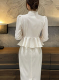 Coel Tie Peplum Blouse