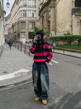 Font Stripe Cable Knit