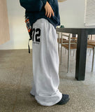 Maom Embroidered Banding Training Brushed Pants