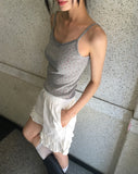 Hooyou Flower Punching Ribbon Lace Sleeveless