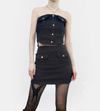 Maryne Crop Pocket Top + Pocket Skirt