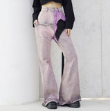 (Unisex) Buroon Incision Color Matching Pants