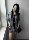 [ MADE / Tie Set ] Silk Stripe Classic Shirt Short Sleeve Version