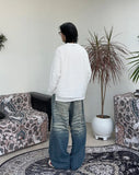 Kudeu mesh long sleeve knit