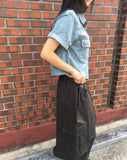 Sino Pocket Snap Button Short Sleeve Denim Shirt