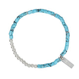 [LAN ARCHIVE] Silver Ball Half Gemstone Bracelet