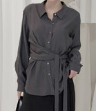 Eryl Wrap Shirt Blouse