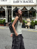 Mood Damage Knit Halter Sleeveless