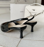 Anussel Glossy Slingback Shoes