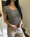 Peple Stripe Short Sleeve T-shirt