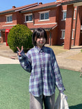 [unisex] Hanro Check Over Long Sleeve Shirt