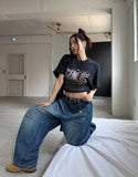 Sporty scene printing over short sleeve