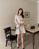 Beike Square Neck Belt One Piece