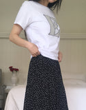 Apol Dot Frill Tiered Long Skirt
