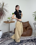 Harni Boucle Embroidery Crop Tee