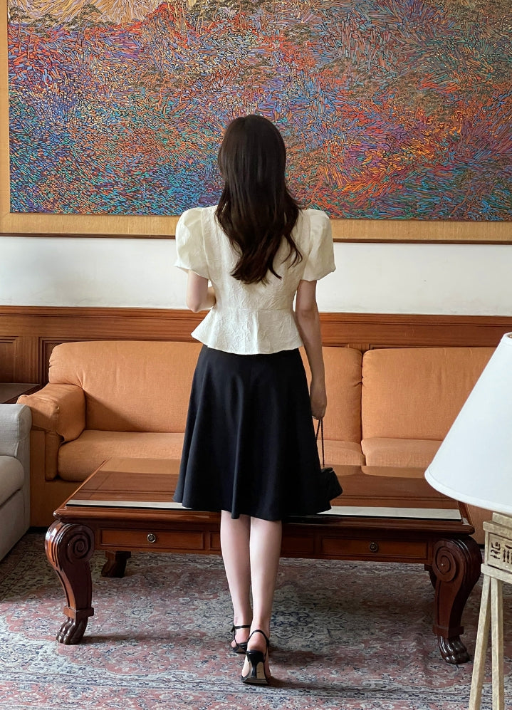 【I AM MARI】Jerry Flare Span Midi Skirt I AM MARI (アイアムマリ) - ジェリーフレアスパンミディ
