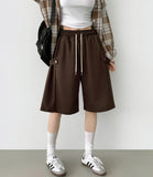 Folding Cut Snap Knee Length Bermuda Shorts