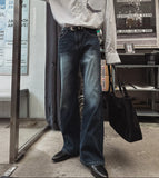 Eunice Ribbed Cat Bootcut Denim Pants