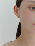 Champagne Moon Silver Goutte Glint Earrings XS
