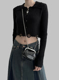 Riette Collar Cropped Knitwear