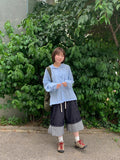 [unisex] Hudi Roll-up Raw Denim Bermuda Pants
