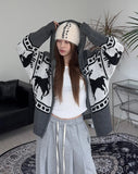 Ender Nordic Knit Hooded Zip-Up