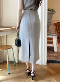 Soelin Basic Cutout Long Skirt