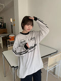 [unisex] Tikopi Lettering Over Long Sleeve Tee