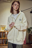 Peace Moment Embroidered Hood Zip-Up