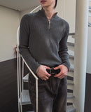 Kud Muscle Half Zip-Up ribbed Knit