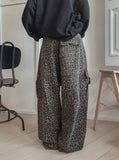 Pattern Rivet Pin Tuck Balloon Cargo Pants
