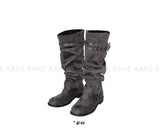 BELTED SUEDE LONG BOOTS