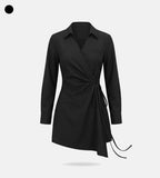 Wrapping Three Pin Tuck One Piece