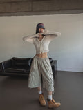 Side rope pig Bermuda cargo pants