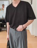 Slap V-neck half t-shirt