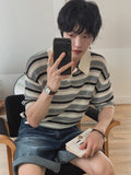 Dots Stripe Half Knit