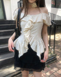 Bloom Corsage Frill Blouse