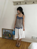 Diez Lace Flower Layered Sleeveless