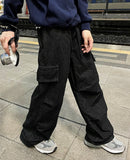 London wide banding cargo denim pants