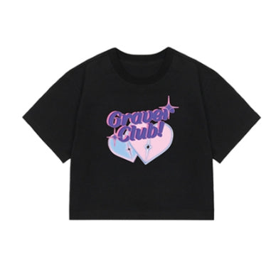 GRAVER(グレーバー) - GRAVERCLUBロゴハートクロップ半袖Tシャツ