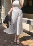 Neo Stripe Wrap Long Skirt