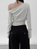Erne One-Shoulder Knot T-Shirt