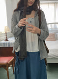 Selgni check pocket long sleeve shirt